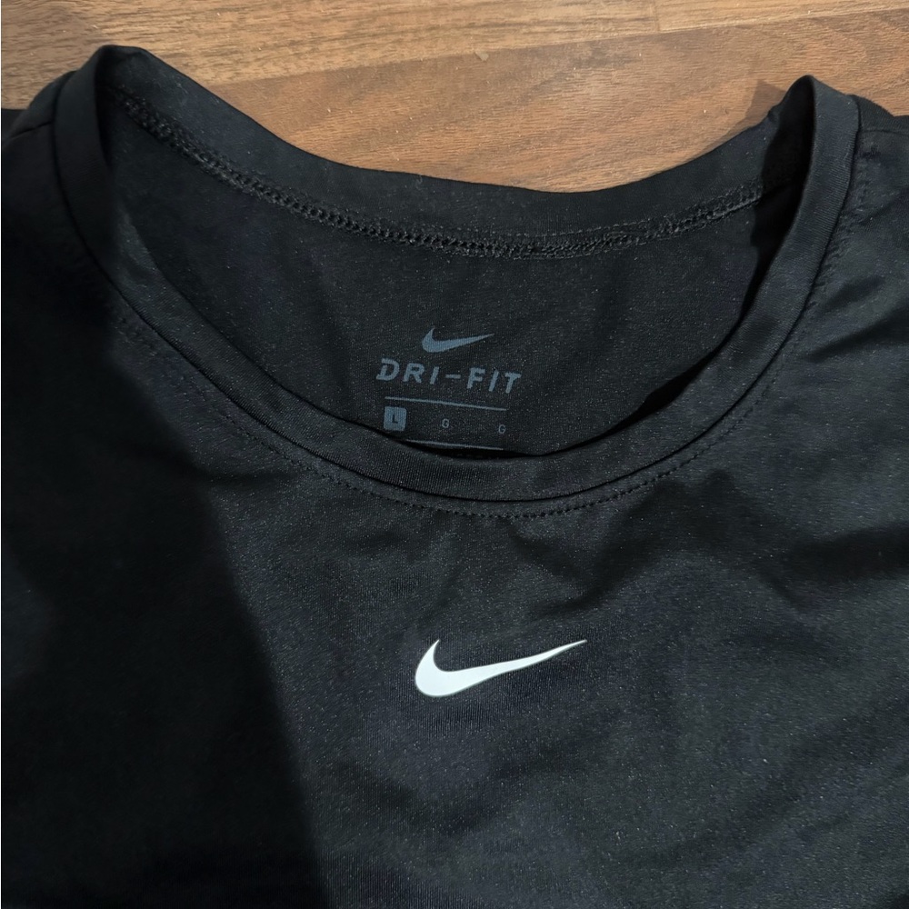 Nike Black Dri-FIT Tank Top with White Swoosh